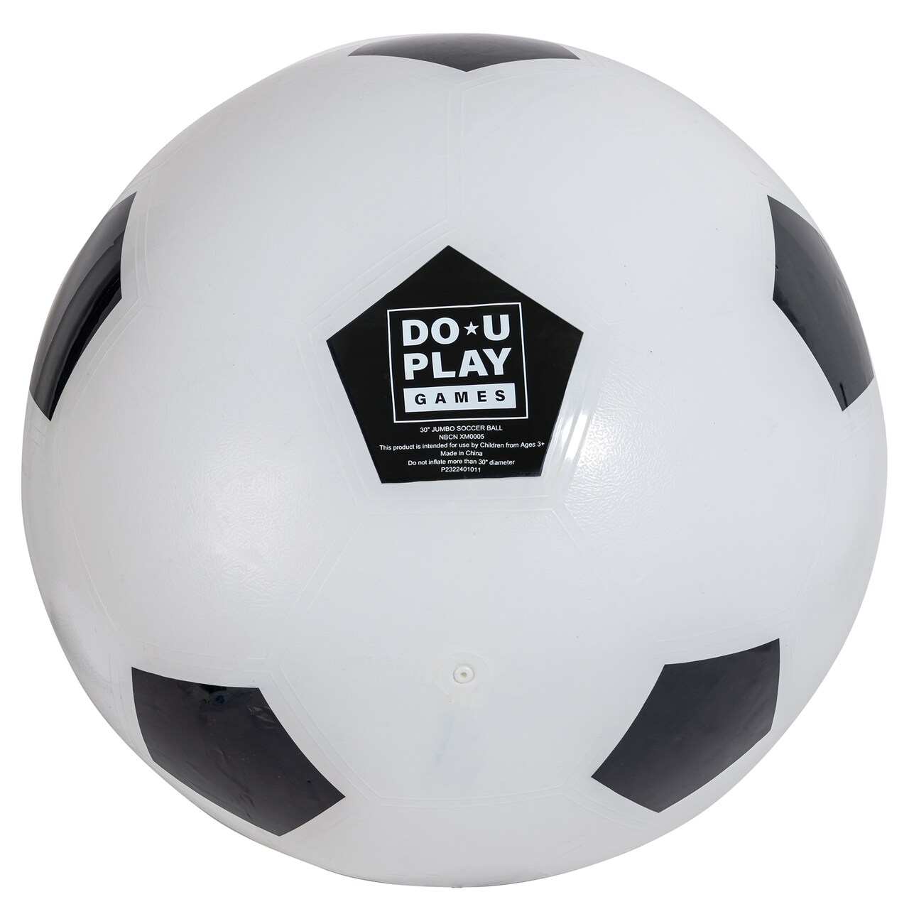 Do-U-Play: Jumbo Soccer Ball - 30" Inflatable Ball, Outdoor Sports Play, Kick-Chase-Bounce, Hand Pump, Easy Inflate & Deflate, Adults & Kids Ages 3+